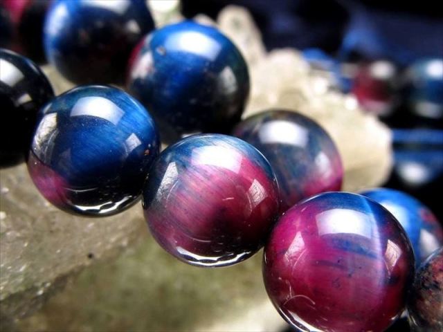 6.5mm-7mm前後珠 ギャラクシータイガーアイ(虎目石) 一連 約38-40cm