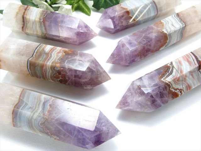 アメジスト 瑪瑙共生 ポイント(六角柱) 1個売り 約100g-110g前後 自然