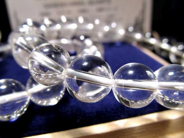 クリアタイプ ガネーシュヒマール産 水晶 ブレスレット 約8mm×23