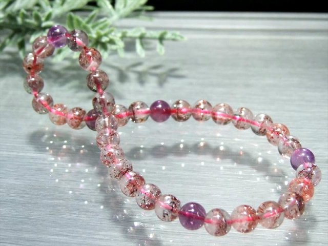 大特価◆新品！レア!ピンクスーパーセブンブレスレット スーパーセブン 12mmブレスレット