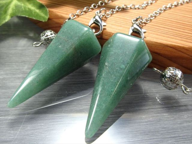 アベンチュリン 6面カットペンデュラム 縦約35mm-40mm 1個売り 癒しの