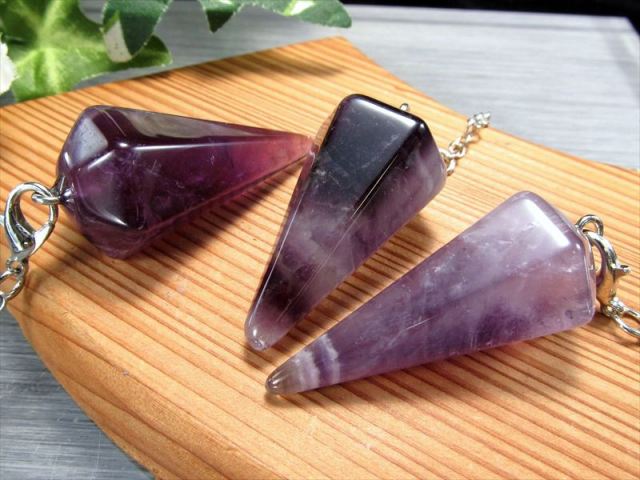 アメジスト 6面カットペンデュラム 縦約35mm-40mm 1個売り