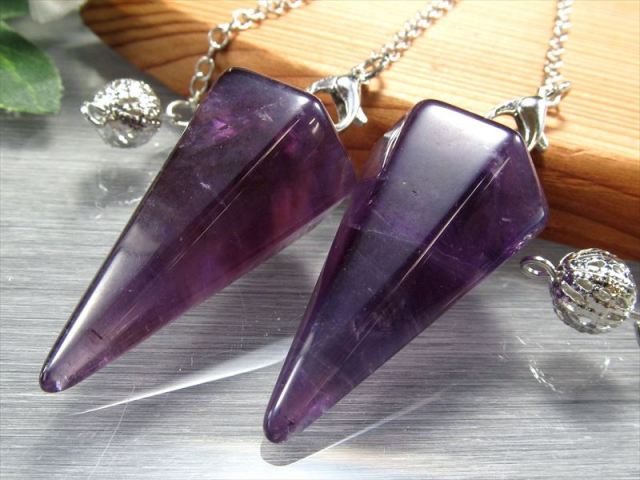 ★限定NEW★愛の守護石♡【アメジスト『紫水晶』6面カットペンデュラム】❤ アメジスト 6面カットペンデュラム 縦約35mm-40mm 1個売り