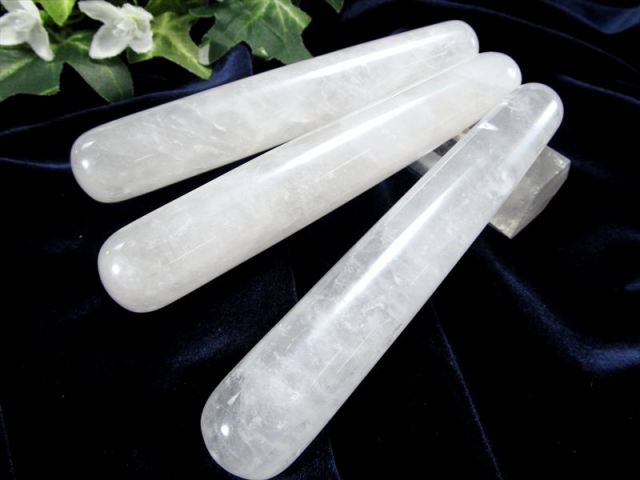 真氣光　気功　天然本水晶　握り棒 天然水晶 マッサージ棒 ストレート型 長さ約110mm前後 太さ約15mm-20mm