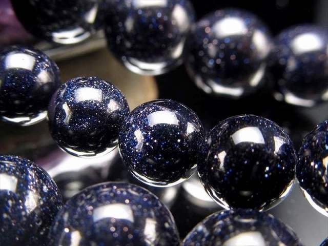 約12mm珠 ブルーゴールドストーン 紫金石 一連 約36cm-38cm 人工石 rn