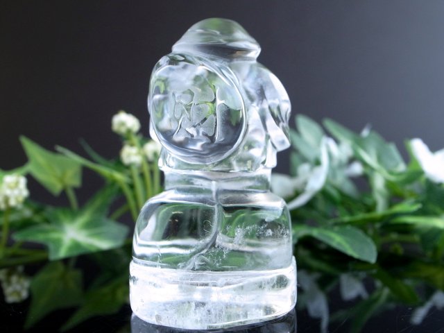 【縁起物】天然石大黒天 縁起物 大黒天 天然 水晶彫刻置物 高さ約53mm 重さ約57g 七福神