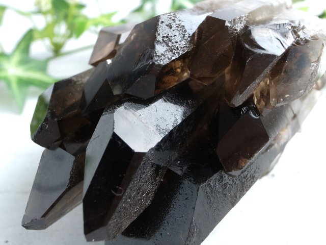 高品質 黒水晶 (モリオン) クラスター原石 重さ約251g 最強の魔