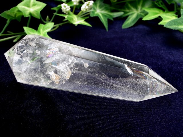 レムリアンシード贅沢使用 生命力を増幅する特別な幾何学形状 レムリアン水晶ヴォーゲルワンド 高さ 110mm 重さ 134g