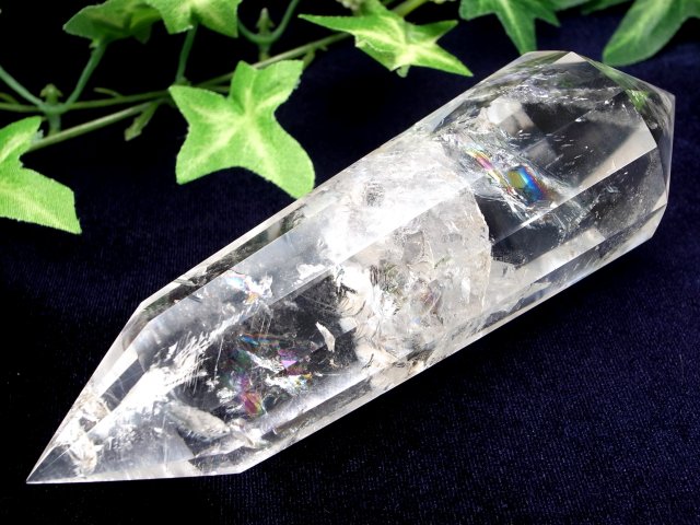 レムリアンシード贅沢使用 生命力を増幅する特別な幾何学形状 レムリアン水晶ヴォーゲルワンド 高さ 115mm 重さ 176g