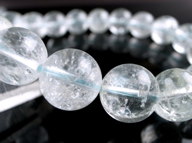 天然石 透明結晶 約10cm ハイクオリティ品質 透明感抜群 ヒマラヤンベリル ブレスレット 10mm