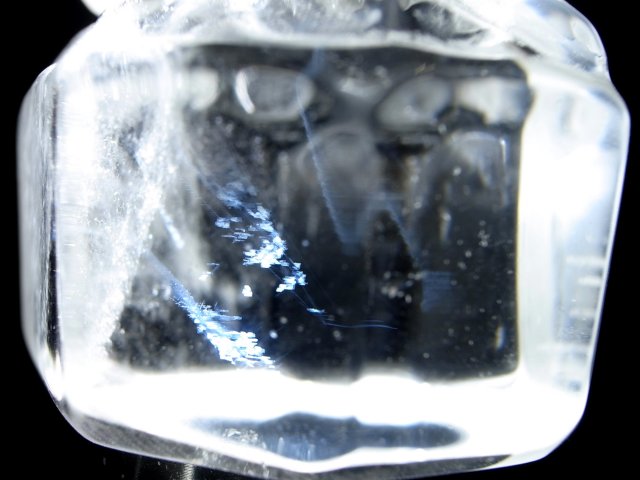 布袋尊　水晶　彫り 極上品！職人による繊細彫刻 水晶 布袋尊 彫刻置物 木製台座付き 高さ