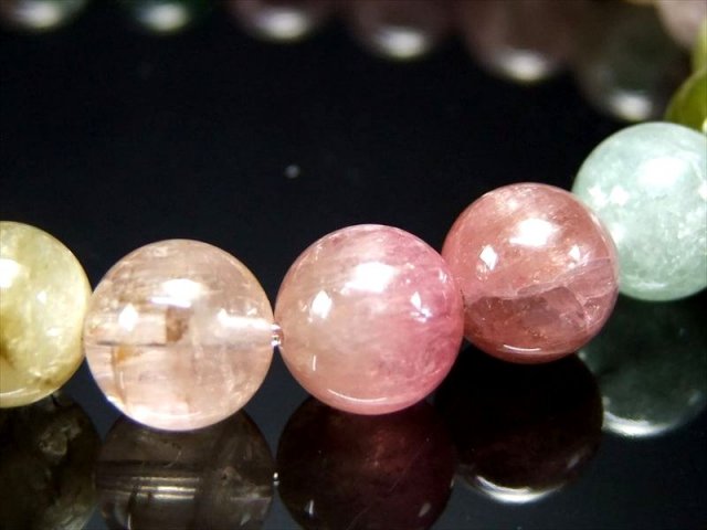 8.5㎜ マルチカラーキャッツアイトルマリン ブレスレット