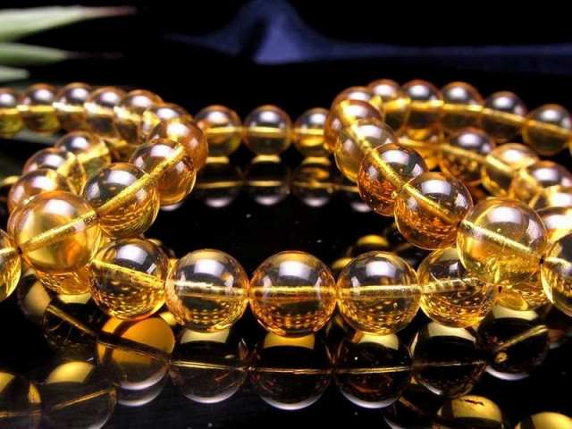 希少メキシコ産 3A+ ブルーアンバー ブレスレット 5.5mm-6mm×31珠前後