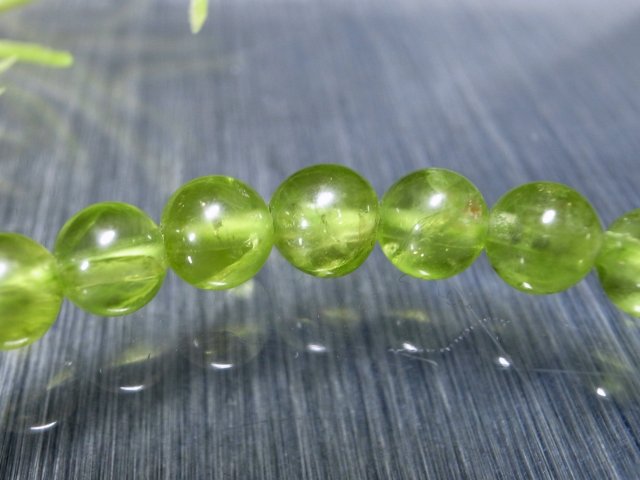 リビアングラス　天然石　ブレスレット  　グリーンターラ　三眼天珠 imgrc0085376206.jpg