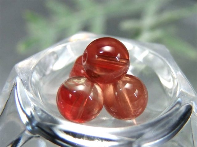 5A 6粒限定 1粒売りレッドアンデシン 粒売り 6mm-6.5mm 全珠キャンディレッド 中性長石 本当の自分に近づく変化を促す石 チベット産