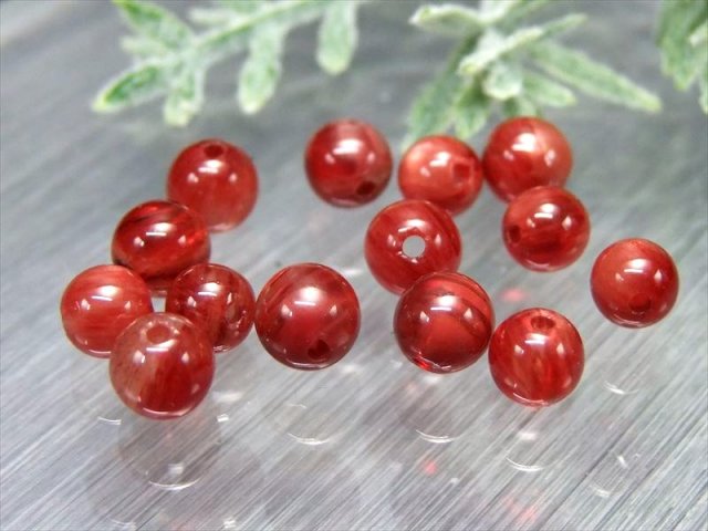 5A 1粒売りレッドアンデシン 粒売り 5.5mm-6mm 全珠キャンディレッド 中性長石 本当の自分に近づく変化を促す石 チベット産