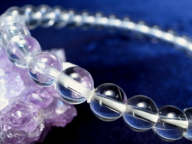 クリアタイプ ガネーシュヒマール産 水晶 ブレスレット 6mm-6.5mm×30珠
