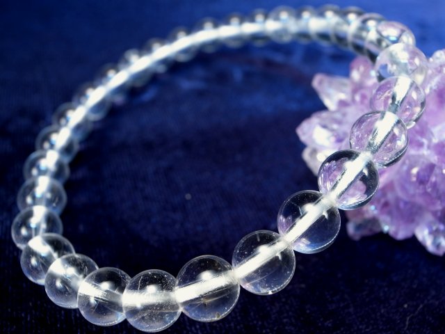 クリアタイプ ガネーシュヒマール産 水晶 ブレスレット 6mm-6.5mm×30珠