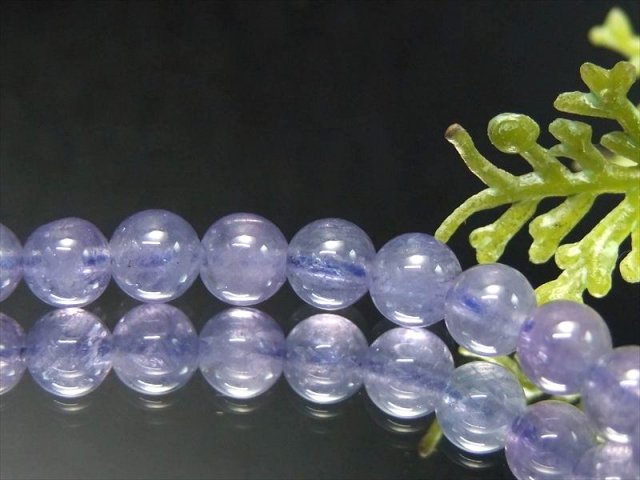 透明 5A 宝石質 タンザナイト ブルーゾイサイト ブレスレット 5mm-5.5