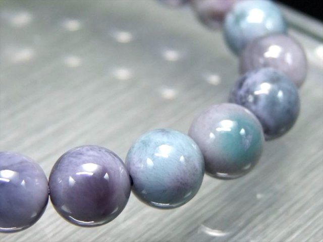 抜粋鑑別済み 4A パープルラリマー ブレスレット 9mm×22珠 入手困難 愛
