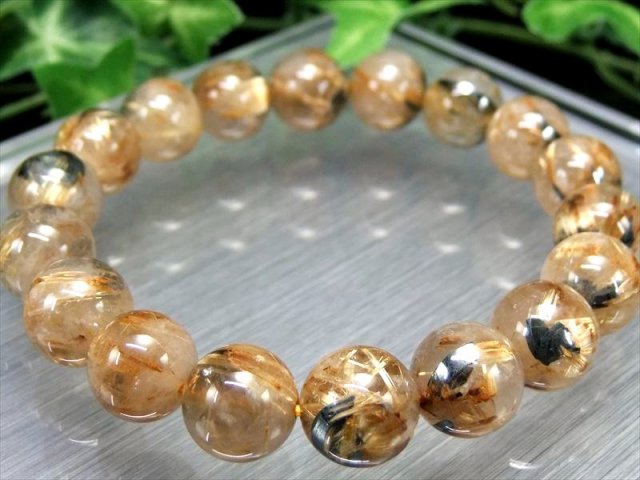 【ブラジル産ゴールドタイチンルチルクォーツ】ブレスレット 10.5㎜ 高品質 ブラジル産ゴールドタイチンルチルクォーツ】ブレスレット 10.5㎜ 高