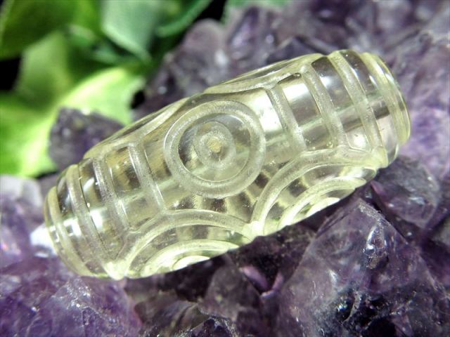 数量限定入荷！貴重天珠 リビアングラス 龍眼天珠 重さ3.3g 幅約23.5mm