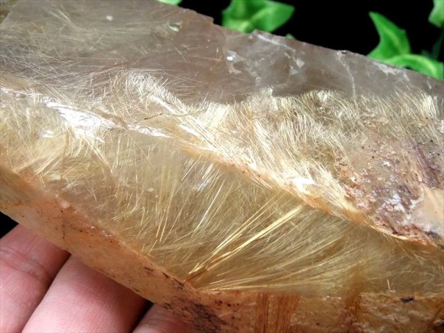 5A 超透明 虹入り ゴールド ルチルクォーツ ポリッシュ原石 専用