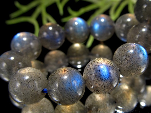 美麗シラー 5A ラブラドライト ブレスレット 8.5mm×22珠 スペクトロライト 濃いブルーシラー 信念を貫く力 一点もの マダガスカル産 sai