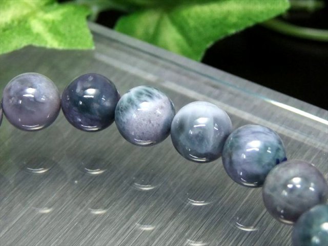 【希少】パープルラリマーブレスレット 8mm 天然無処理 抜粋鑑別済み 4A パープルラリマー ブレスレット 8.5mm×25珠