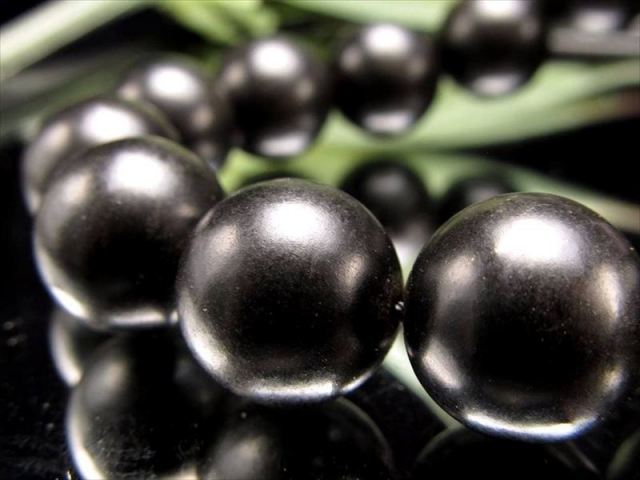 AA 約8mm珠 ジェット 黒玉 一連 約38-40cm カナダ産 パワーストーン 天然石