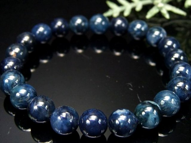 稀少なブルーカラー ブルースギライト(リヒテライト) ブレスレット 7mm