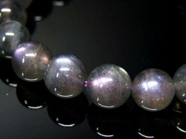 激レア 5A パープルシラー ラブラドライト ブレスレット 8.5mm-9mm×22