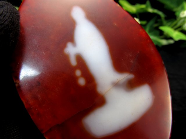 完全限定入荷 入荷頻度極少 赤瑪瑙原石スライス 観音紅天珠プレート