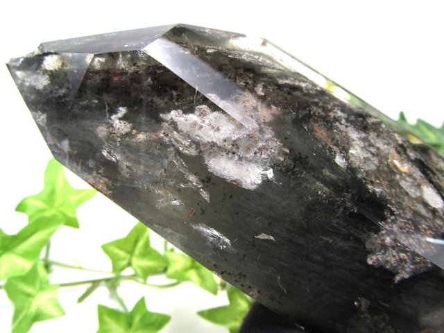 5A 幾重にも重なる千層庭園 鏡花水月 グリーンガーデンクォーツ ポリッシュ ポイント 置物 専用木製台座付き 高さ約205mm 重さ984g グリーンガーデン水晶