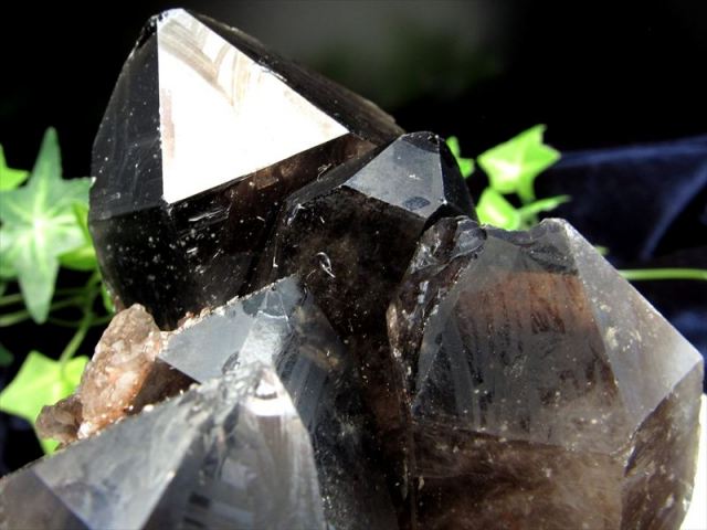 モリオン　クラスター　原石 モリオン （黒水晶）クラスター 原石 ／ L―① その他インテリア