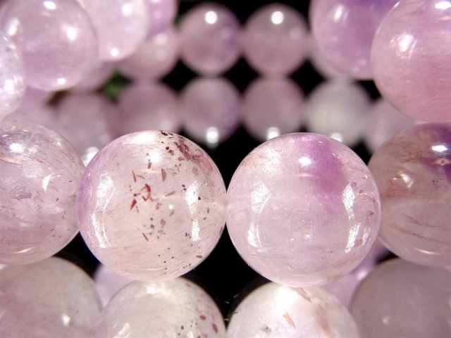 ゲーサイト入り モンドクォーツエレスチャルブレスレット 約8.5mm-9mm