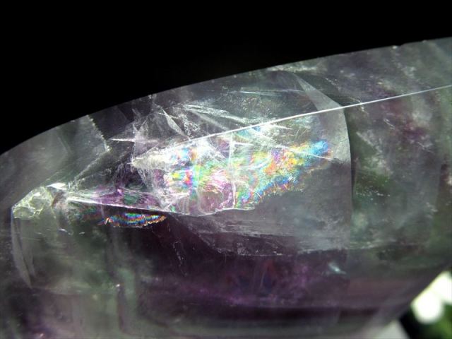 マルチカラーフローライト しずく型 置物 1個売り 重さ170g-200g 心身