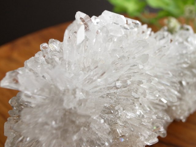 5A 超透明花咲き結晶 四川 フラワー水晶 クラスター 最大幅約87mm 重さ