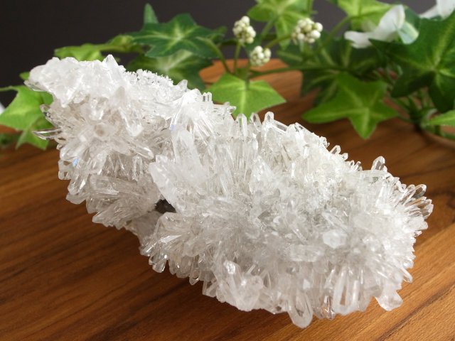 5A 超透明花咲き結晶 四川 フラワー水晶 クラスター 最大幅約87mm 重さ195g 超人気 花咲き水晶 美品 浄化 原石 1点もの 四川省産 パワーストーン 天然石