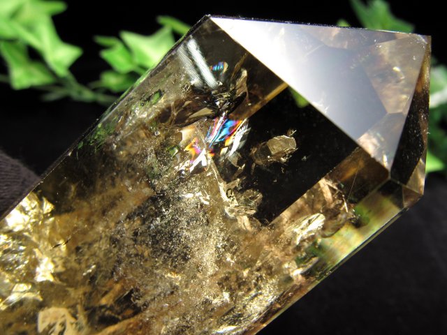 天然石シトリンの星　置物　台座付きNO.082412 台座付き シトリン置き物 天然石シトリンの星 置物 台座付きNO.082412