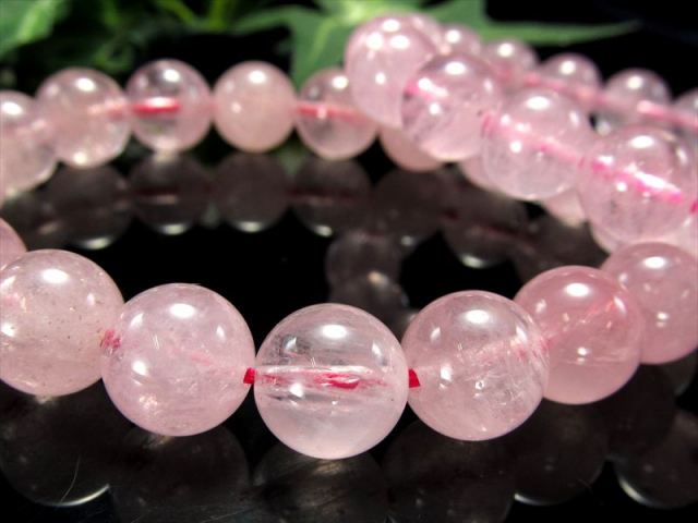 4A モルガナイト ピンクアクアマリン ブレスレット 約7mm-7.5mm×25珠