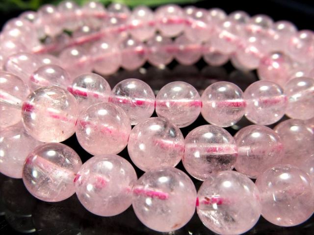 4A モルガナイト ピンクアクアマリン ブレスレット 約7mm-7.5mm×25珠