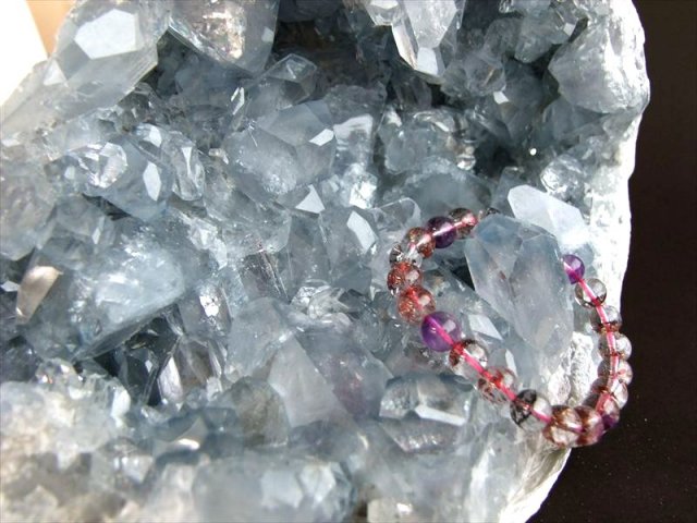 別格・過去最高品質 S級 セレスタイト 原石 アクリル台座付き 最大幅