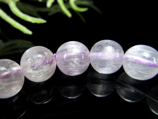4A+ 透明ライラックピンク クンツァイト ブレスレット 7.5mm-8mm