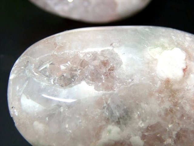 桜満開 さくらメノウ ホットストーン型タンブル 1個売り 重さ120g-140g