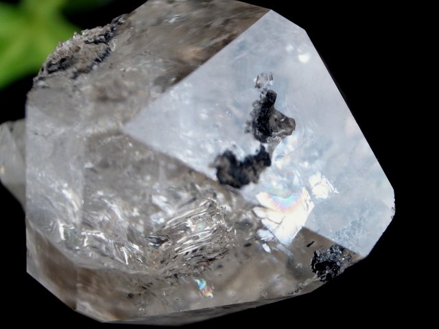 虹入り ハーキマーダイヤモンド ハーキマー水晶 結晶 最大幅 約61mm 重さ 約78g 夢の実現を助けるドリームクリスタル 透明 両剣水晶 1点物 ニューヨーク州