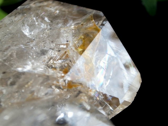 虹入り ハーキマーダイヤモンド ハーキマー水晶 結晶 最大幅 約69mm 重
