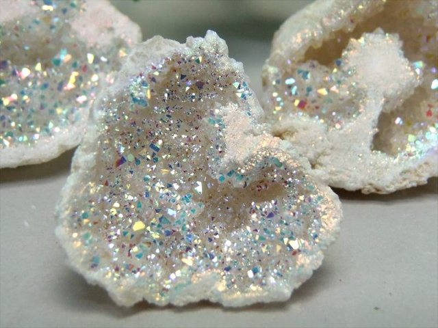 ハーフカット セット売り キラキラ オーラ加工 ちびジオード 昌洞 約