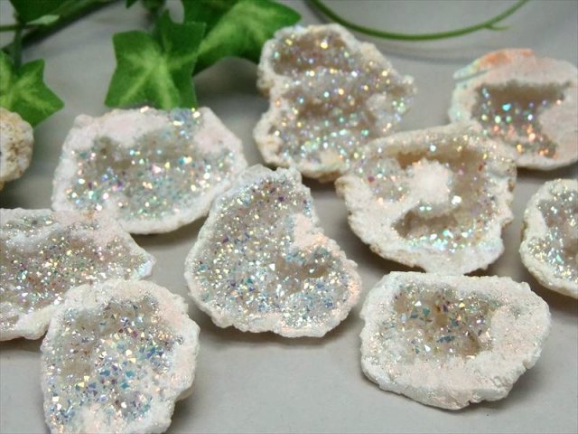 ハーフカット セット売り キラキラ オーラ加工 ちびジオード 昌洞 約