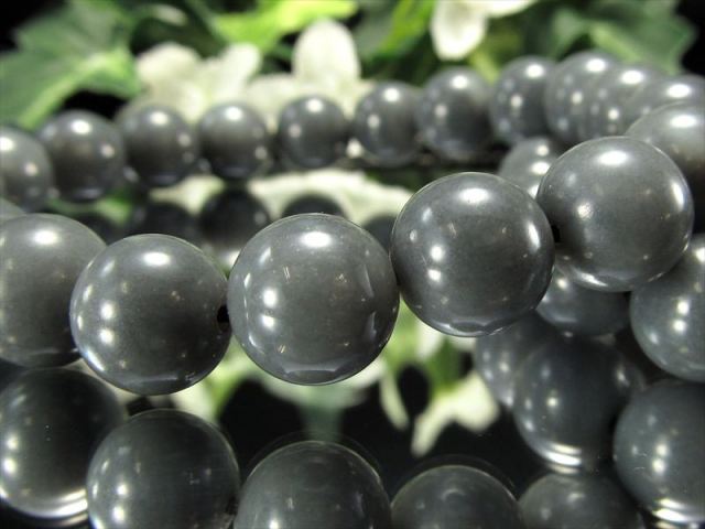 ブラックカラー ロシアンジェイド 軟玉翡翠ネフライト ブレスレット 約9.5mm-10mm×20珠前後 艶やかに映える黒翡翠 成功と繁盛の象徴 ロシア産